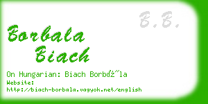 borbala biach business card